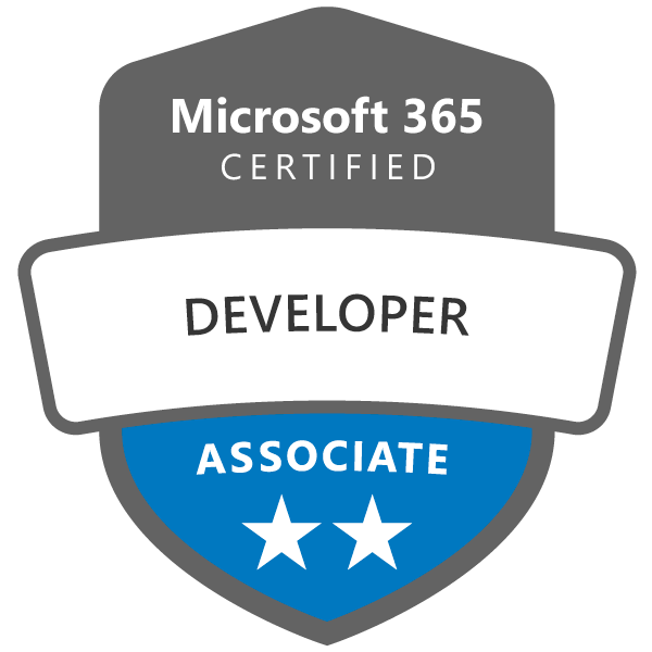 Microsoft 365 Developer Associate badge